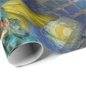 Klassieke Gotische Gemini Whimsical Vlinder Vrouw Cadeaupapier (Rol Hoek)