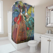 Klassieke Gotische Gemini Whimsical Vlinder Vrouw Douchegordijn (In situ)