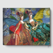 Klassieke Gotische Gemini Whimsical Vlinder Vrouw Gastenboek (Achterkant)