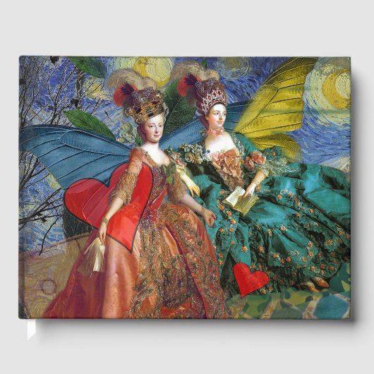 Klassieke Gotische Gemini Whimsical Vlinder Vrouw Gastenboek (Voorkant)