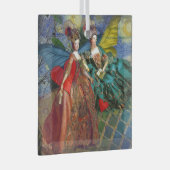 Klassieke Gotische Gemini Whimsical Vlinder Vrouw Glas Ornament (Voorkant Rechts)