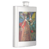 Klassieke Gotische Gemini Whimsical Vlinder Vrouw Heupfles (Rechts)