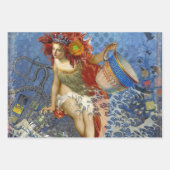 Klassieke Gotische Gemini Whimsical Vlinder Vrouw Inpakpapier Vel (Voorkant 2)