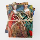 Klassieke Gotische Gemini Whimsical Vlinder Vrouw Inpakpapier Vel (In situ)