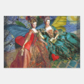 Klassieke Gotische Gemini Whimsical Vlinder Vrouw Inpakpapier Vel (Voorkant)