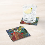 Klassieke Gotische Gemini Whimsical Vlinder Vrouw Kartonnen Onderzetters (Insitu)