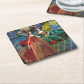 Klassieke Gotische Gemini Whimsical Vlinder Vrouw Kartonnen Onderzetters (Schuin)