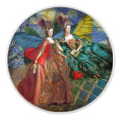 Klassieke Gotische Gemini Whimsical Vlinder Vrouw Keramische Knop (Voorkant)