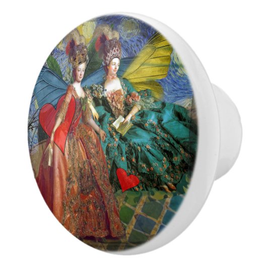 Klassieke Gotische Gemini Whimsical Vlinder Vrouw Keramische Knop (Rechts)