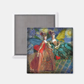 Klassieke Gotische Gemini Whimsical Vlinder Vrouw Magneet (Voorkant / Achterkant)