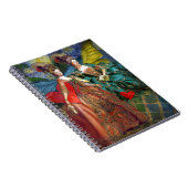 Klassieke Gotische Gemini Whimsical Vlinder Vrouw Notitieboek (Rechterzijde)