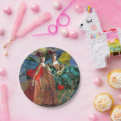 Klassieke Gotische Gemini Whimsical Vlinder Vrouw Papieren Bordje (Feest)