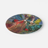 Klassieke Gotische Gemini Whimsical Vlinder Vrouw Papieren Bordje (Gekanteld)