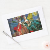 Klassieke Gotische Gemini Whimsical Vlinder Vrouw Rechthoekige Sticker (Envelop)