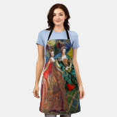 Klassieke Gotische Gemini Whimsical Vlinder Vrouw Schort (Gedragen)