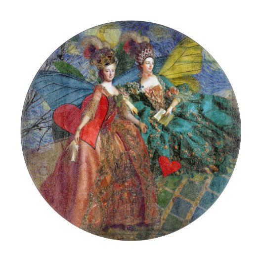 Klassieke Gotische Gemini Whimsical Vlinder Vrouw Snijplank (Voorkant)