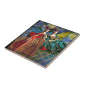 Klassieke Gotische Gemini Whimsical Vlinder Vrouw Tegeltje (Zijkant)