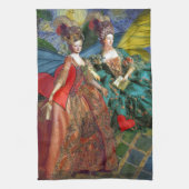 Klassieke Gotische Gemini Whimsical Vlinder Vrouw Theedoek (Verticaal)