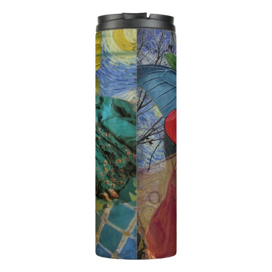 Klassieke Gotische Gemini Whimsical Vlinder Vrouw Thermosbeker (Achterkant)