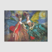 Klassieke Gotische Gemini Whimsical Vlinder Vrouw Tissuepapier (Voorkant)