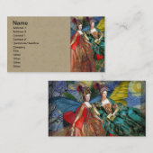 Klassieke Gotische Gemini Whimsical Vlinder Vrouw Visitekaartje (Voorkant / Achterkant)