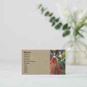 Klassieke Gotische Gemini Whimsical Vlinder Vrouw Visitekaartje (Staand voorkant)