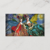 Klassieke Gotische Gemini Whimsical Vlinder Vrouw Visitekaartje (Achterkant)
