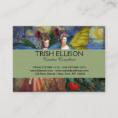 Klassieke Gotische Gemini Whimsical Vlinder Vrouw Visitekaartje (Achterkant)