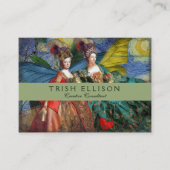 Klassieke Gotische Gemini Whimsical Vlinder Vrouw Visitekaartje (Voorkant)