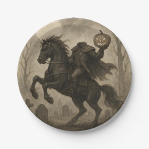 Klassieke/Gotische paardrijder zonder hoofd Hallow Papieren Bordje