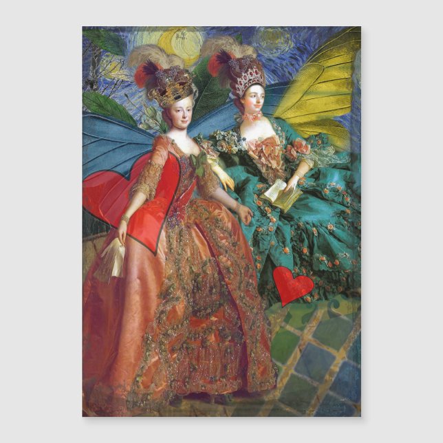 Klassieke Gotische Tweeling Whimsical Vlinder Vrou (Voorkant)