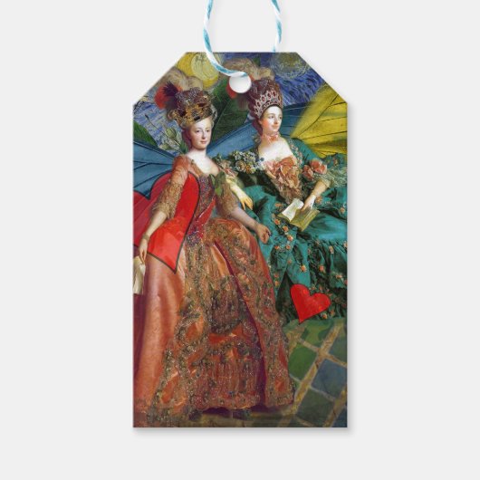 Klassieke Gotische Tweeling Whimsical Vlinder Vrou Cadeaulabel (Voorkant)