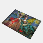 Klassieke Gotische Tweeling Whimsical Vlinder Vrou Deurmat (Schuin)