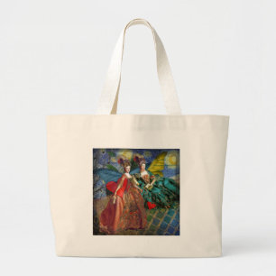 Klassieke Gotische Tweeling Whimsical Vlinder Vrou Grote Tote Bag