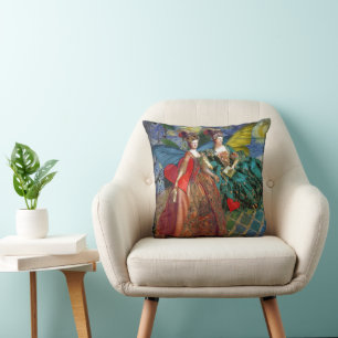 Klassieke Gotische Tweeling Whimsical Vlinder Vrou Kussen