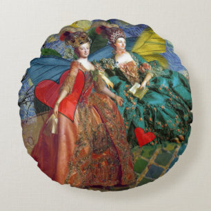 Klassieke Gotische Tweeling Whimsical Vlinder Vrou Rond Kussen