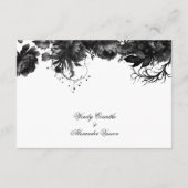 Klassieke Gotische Witte Bruiloft Details Informatiekaartje (Achterkant)