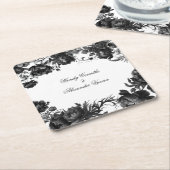 Klassieke Gotische Witte Bruiloft Kartonnen Onderzetters (Schuin)