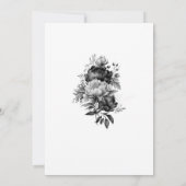 Klassieke Gotische Witte Bruiloft Save The Date (Achterkant)