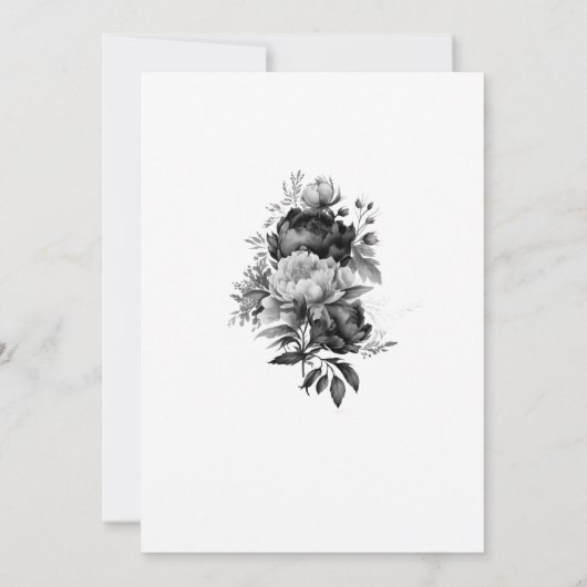 Klassieke Gotische Witte Bruiloft Save The Date (Achterkant)