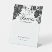 Klassieke Gotische Witte Huwelijksgunsten Reclamebord Met Voetstuk (Voorkant)