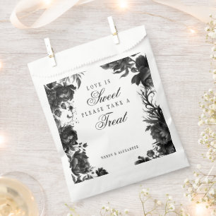 Klassieke Gotische Witte Liefde is Zoete Bruiloft Bedankzakje