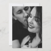 Klassieke Gotische Witte Maan Monogram Huwelijksfo Kaart (Achterkant)