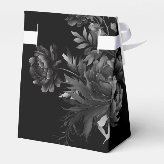 Klassieke Gotische Zwarte Bruiloft Dank u Bedankdoosjes (Achterkant)