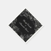 Klassieke Gotische Zwarte Bruiloft Servet (Hoek)