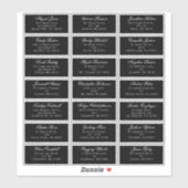 Klassieke gotische zwarte sticker voor adres van b (Vel)