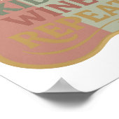 Klassieke Goud COFFEE KIDS WINE REPEAT 3D Tekst Ku Poster (Hoek)