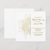 Klassieke goud folie look mandala minimalistisch kaart (Voorkant / Achterkant)