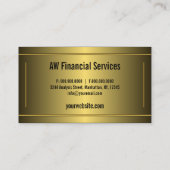 Klassieke Goud Ingelijste Bars Horizontale Account Visitekaartje (Achterkant)