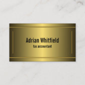 Klassieke Goud Ingelijste Bars Horizontale Account Visitekaartje (Voorkant)